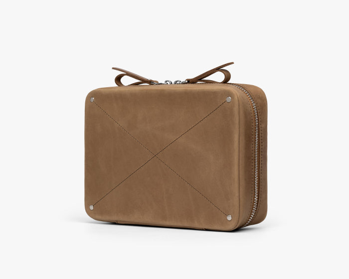 Large Tech Organizer Pouch Pecan