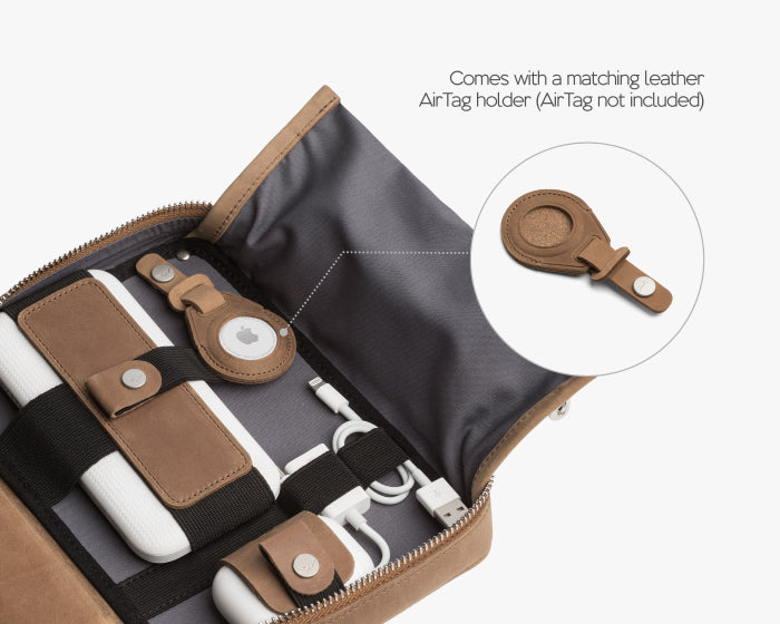 Large Tech Organizer Pouch Pecan