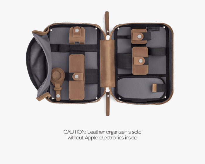 Large Tech Organizer Pouch Pecan