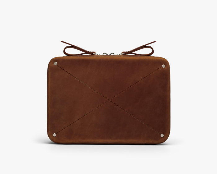 Large Tech Organizer Pouch Cognac
