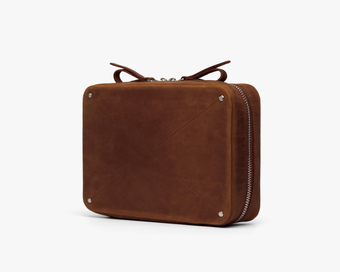 Large Tech Organizer Pouch Cognac