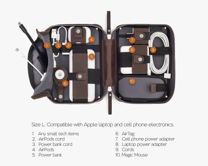 Large Tech Organizer Pouch Espresso