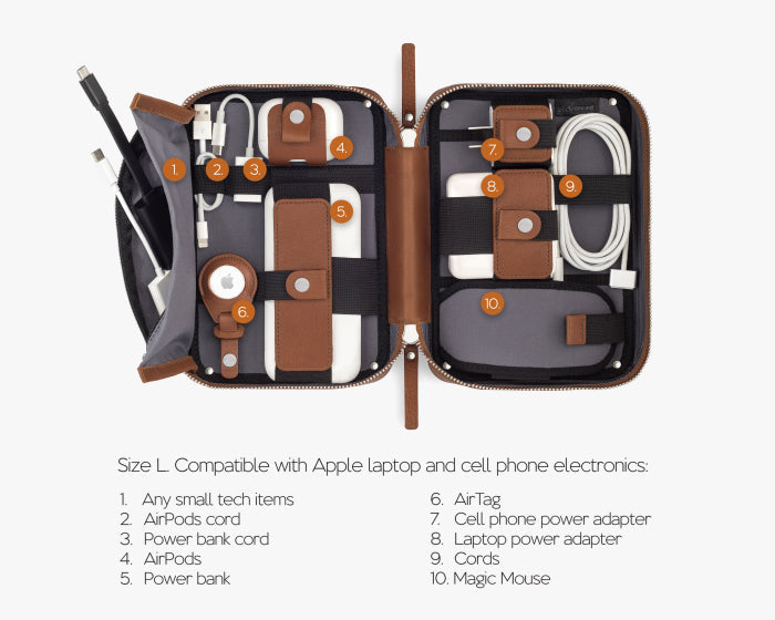 Large Tech Organizer Pouch Ginger