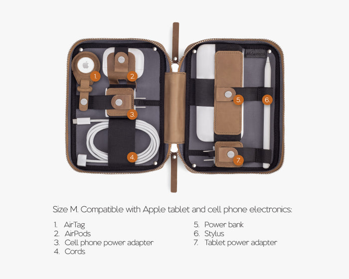 Medium Tech Organizer Pouch Pecan
