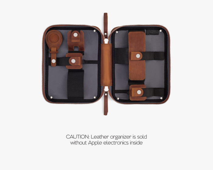 Medium Tech Organizer Pouch Cognac