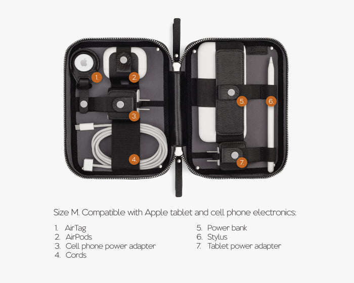 Medium Tech Organizer Pouch Carbon