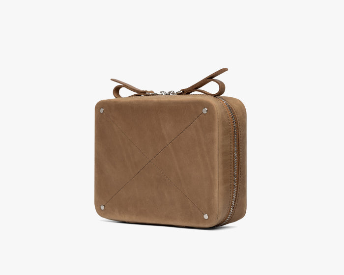 Small Tech Organizer Pouch Pecan