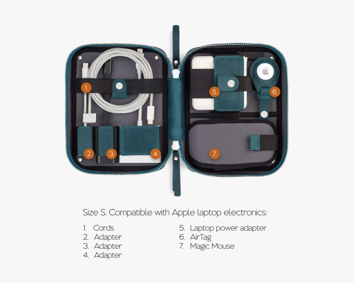 Small Tech Organizer Pouch Ocean blue