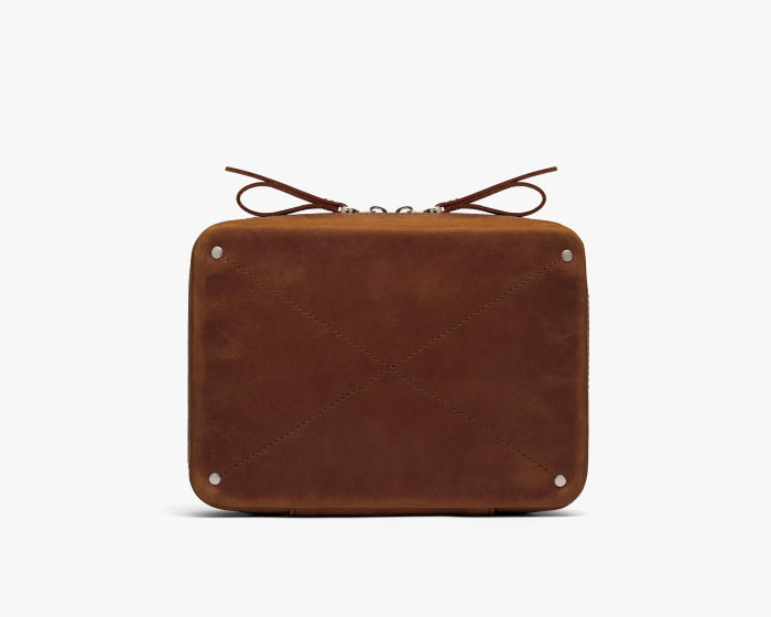 Small Tech Organizer Pouch Cognac