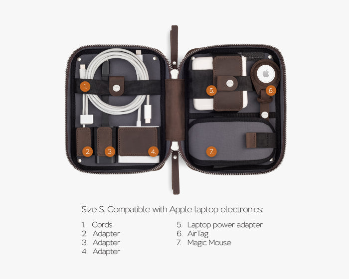 Small Tech Organizer Pouch Espresso