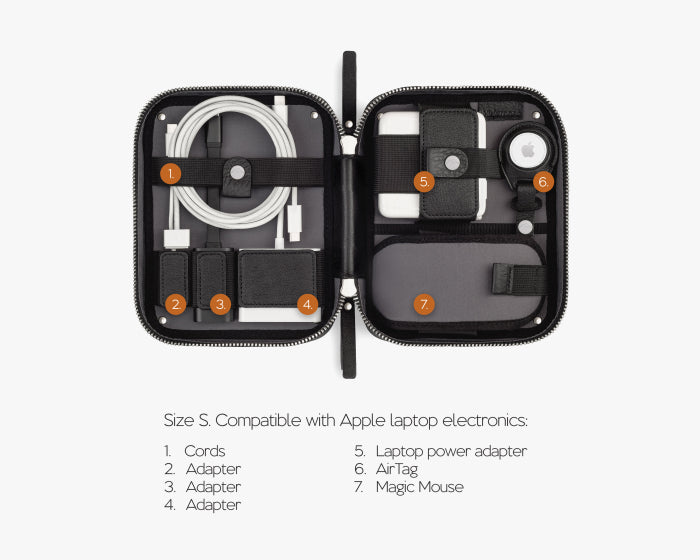 Small Tech Organizer Pouch Carbon