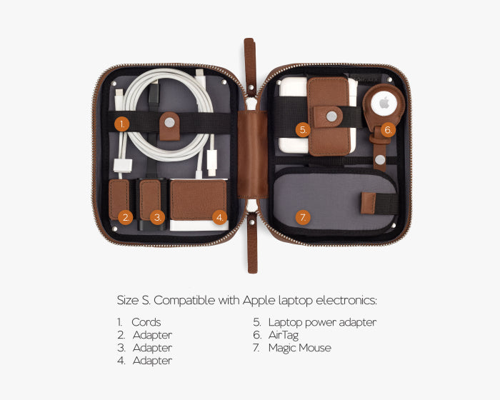 Small Tech Organizer Pouch Ginger