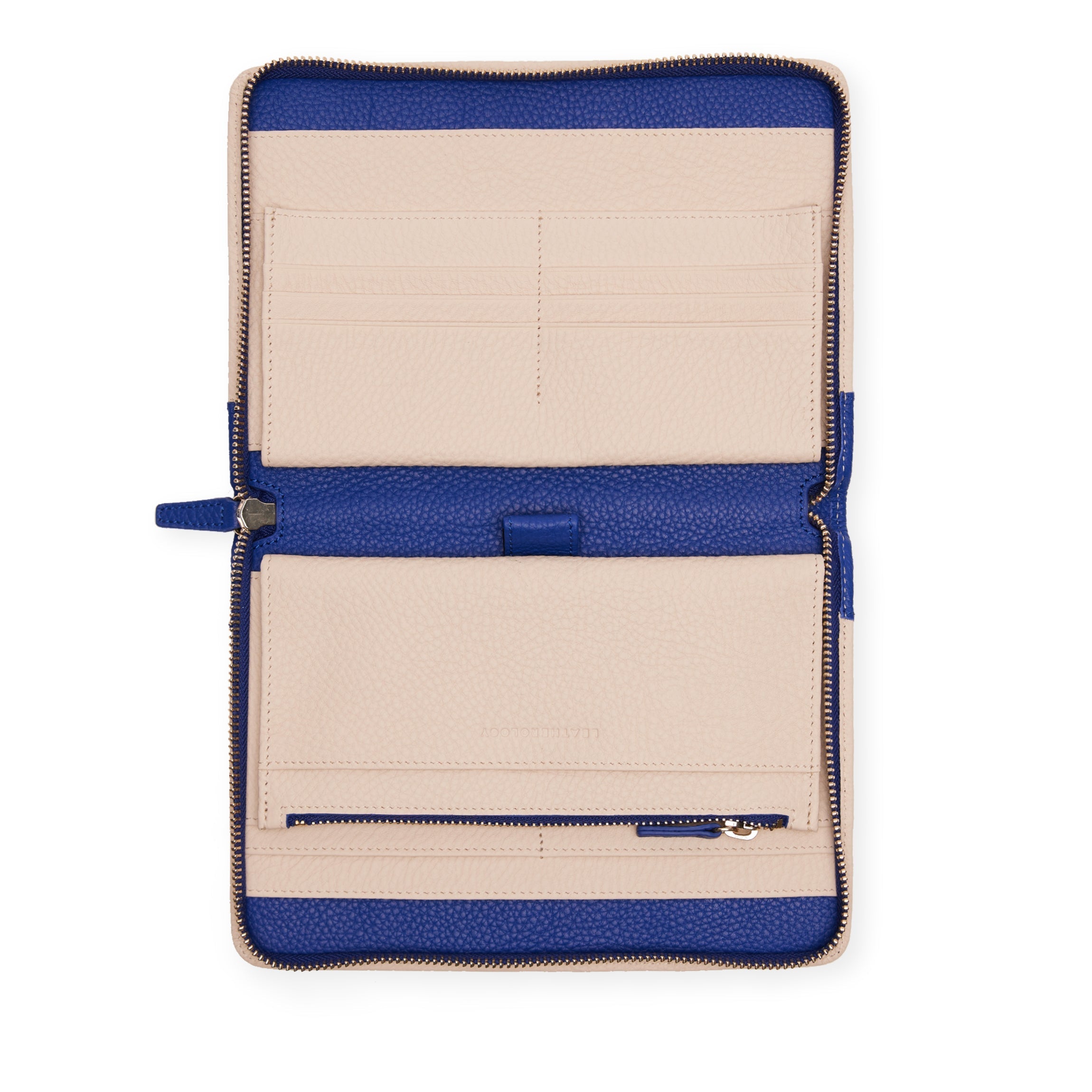 Family Passport Holder Sand/Regatta Blue