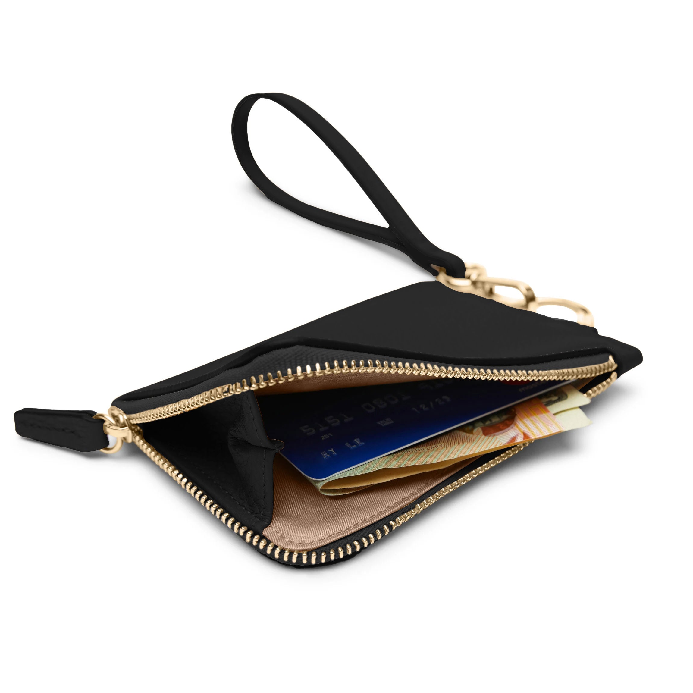 Devon Wristlet Black Pebble