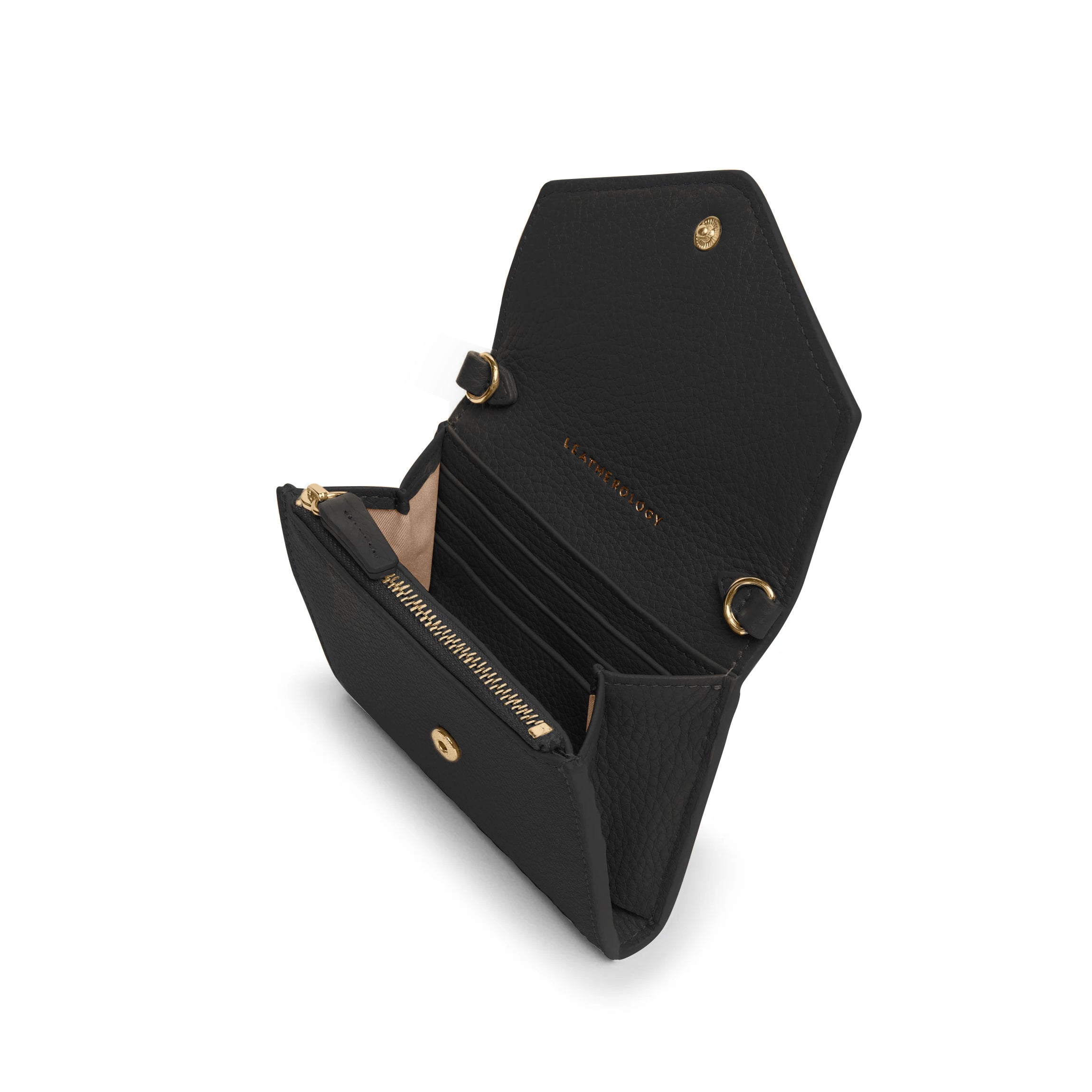 Haven Compact Wallet Black Pebble