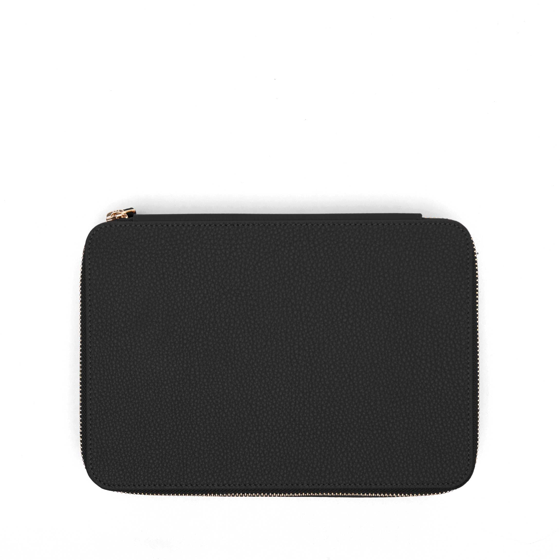 Large Jewelry Zip Case Black Pebble