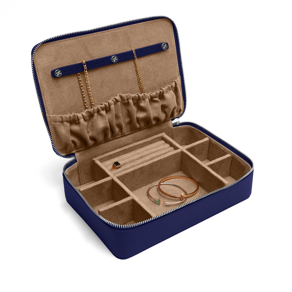 Large Jewelry Zip Case Regatta Blue