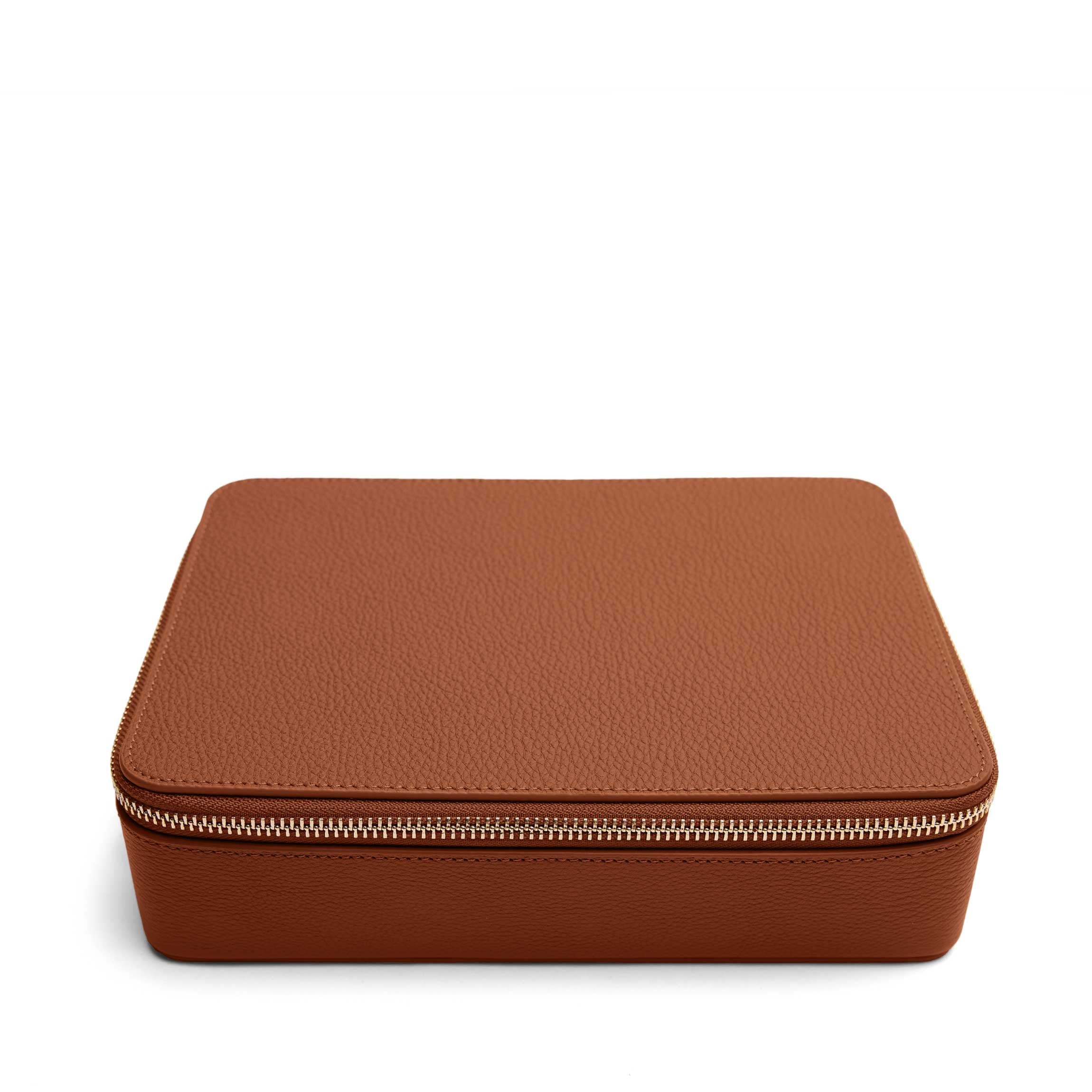 Multi Sunglass Zip Case Saddle Brown