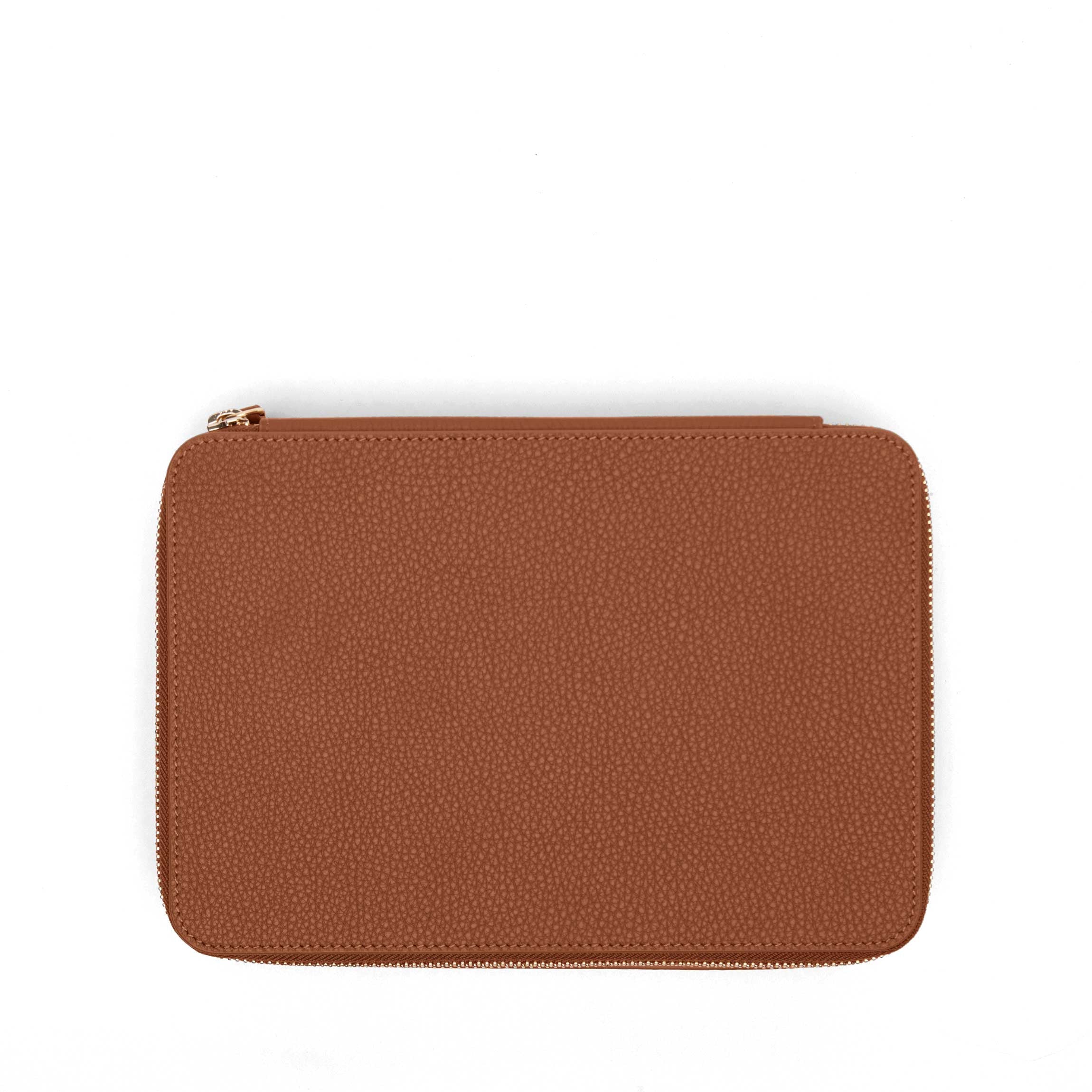 Multi Sunglass Zip Case Saddle Brown