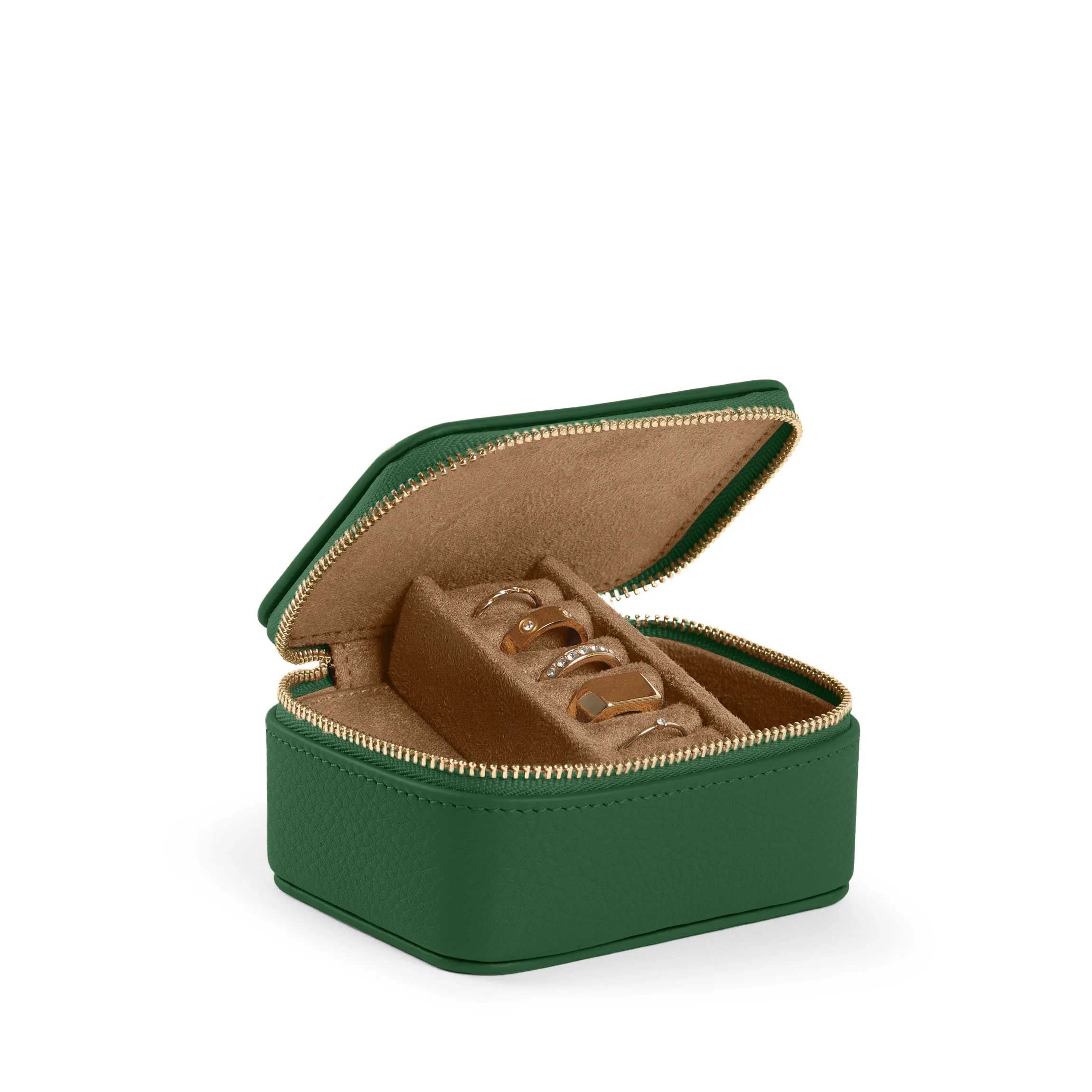 Small Jewelry Ring Box Fairway Green