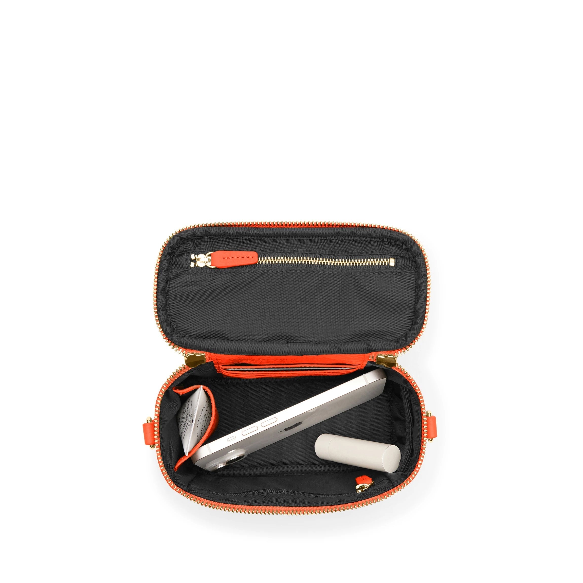 Maddie Micro Train Case Crossbody Clementine