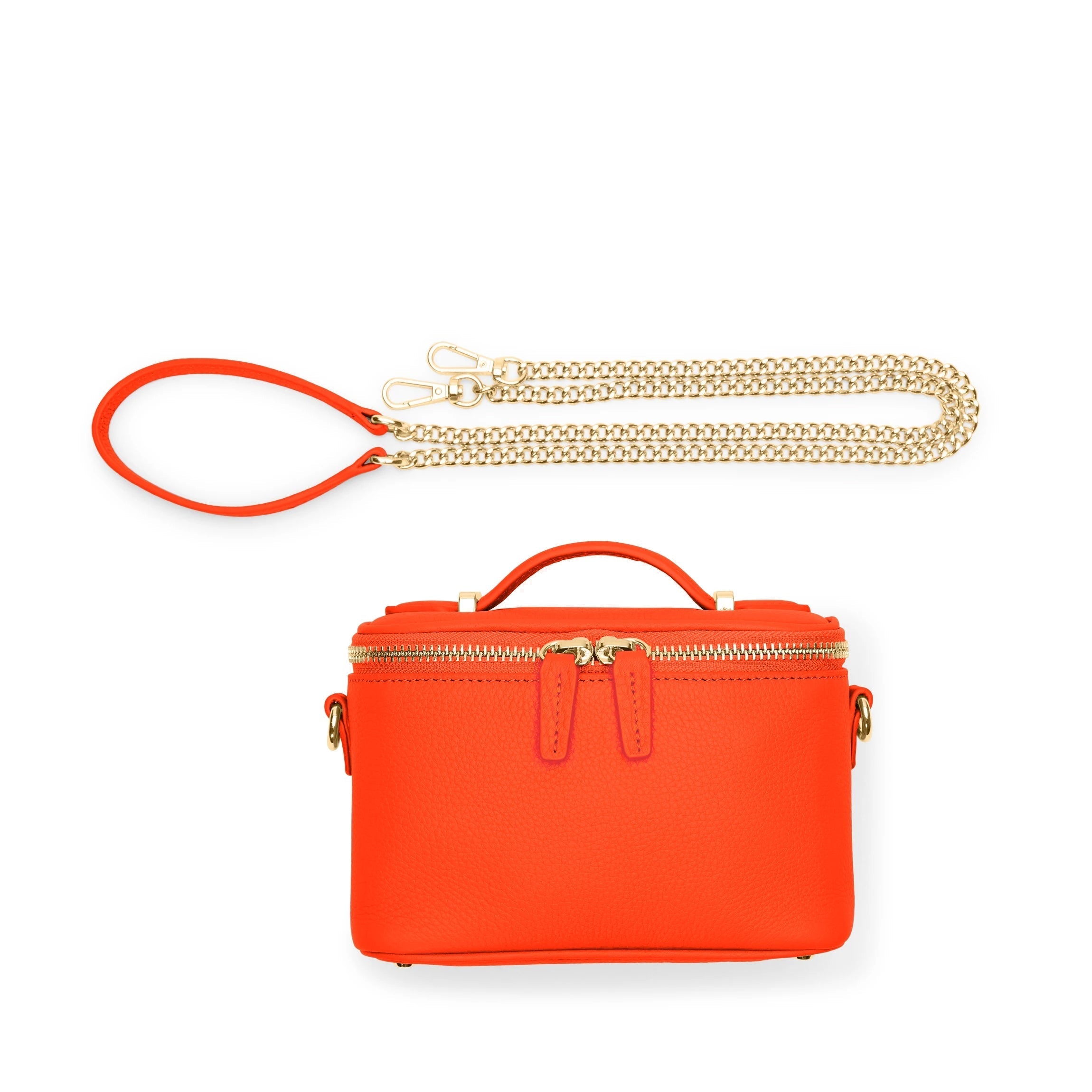 Maddie Micro Train Case Crossbody Clementine